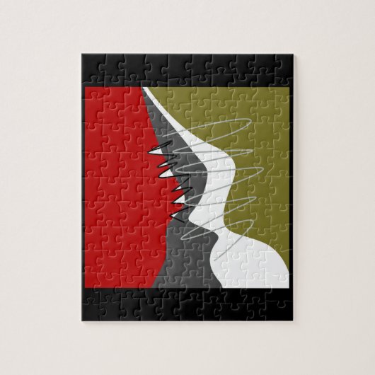 Abstrakte, moderne, kreative, applicke Kissen mit Puzzle (Vertikal)