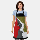 Abstrakte, moderne, kreative, applicke Kissen mit Schürze (Getragen)