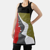 Abstrakte, moderne, kreative, applicke Kissen mit Schürze (InSitu)