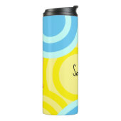 Abstrakte moderne Kreise Thermosbecher (Nach links gedreht)