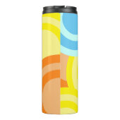 Abstrakte moderne Kreise Thermosbecher (Rückseite)