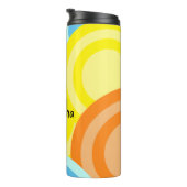 Abstrakte moderne Kreise Thermosbecher (Nach rechts gedreht)