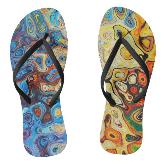 Abstrakte Moderne Kunst Badesandalen (Fußbett)