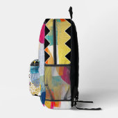 Abstrakte Moderne Kunst Bedruckter Rucksack (Rechts)