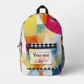 Abstrakte Moderne Kunst Bedruckter Rucksack (Vorderseite)