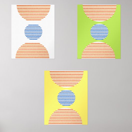 abstrakte moderne Kunst Bilderwand Sets (Vorderseite)