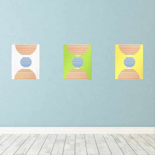 abstrakte moderne Kunst Bilderwand Sets (Holzboden)