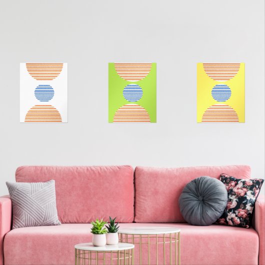 abstrakte moderne Kunst Bilderwand Sets (Wohnzimmer)