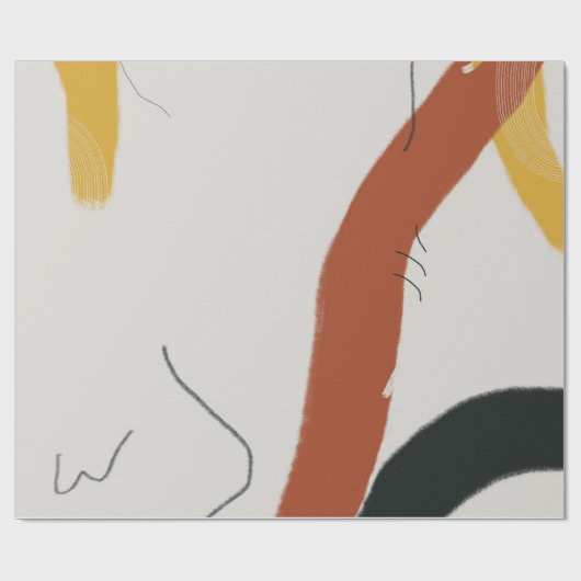 Abstrakte Moderne Kunst Geschenkpapier (Flach)