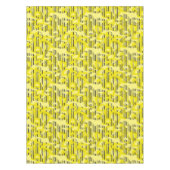 Abstrakte, moderne Kunst, gestreift, gelb, schwarz Tischdecke (Vorderseite)