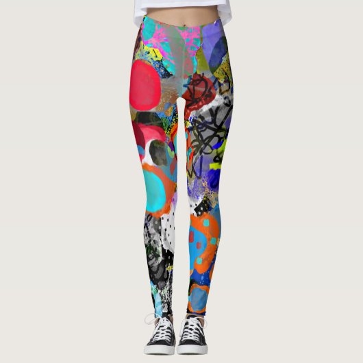 Abstrakte moderne Kunst Leggings (Vorderseite)