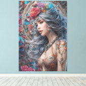 abstrakte moderne Kunst Leinwanddruck (Insitu (Holzboden))