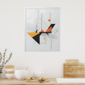 Abstrakte moderne Kunst Poster (Küche)