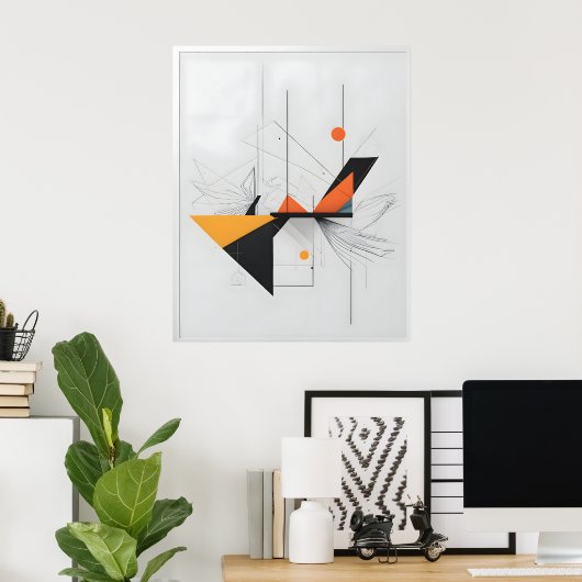 Abstrakte moderne Kunst Poster (Heimbüro)