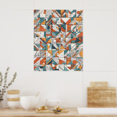 Abstrakte moderne Kunst Poster (Küche)