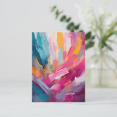 Abstrakte Moderne Kunst Postkarte (Stehend Vorderseite)