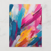 Abstrakte Moderne Kunst Postkarte (Vorderseite)