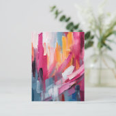 Abstrakte Moderne Kunst Postkarte (Stehend Vorderseite)