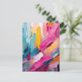 Abstrakte Moderne Kunst Postkarte (Stehend Vorderseite)