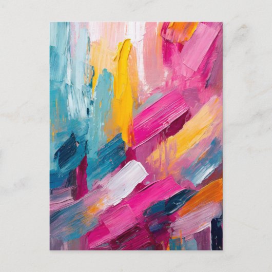 Abstrakte Moderne Kunst Postkarte (Vorderseite)