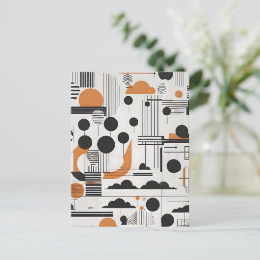 Abstrakte moderne Kunst Postkarte (Stehend Vorderseite)
