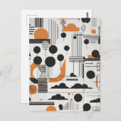 Abstrakte moderne Kunst Postkarte (Vorne/Hinten)