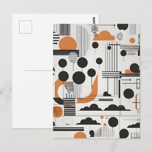 Abstrakte moderne Kunst Postkarte (Vorne/Hinten)