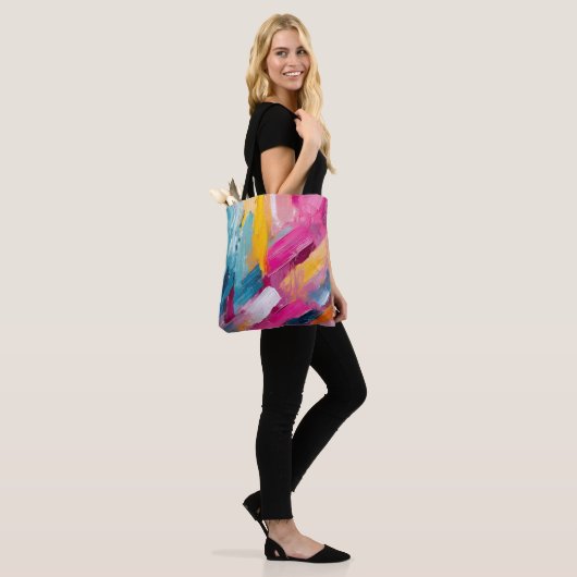 Abstrakte Moderne Kunst Tasche (Am Model)