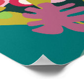 Abstrakte moderne Landschaftskunst rosa Baumposter Poster (Ecke)