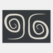 Abstrakte moderne Linien Schwarz/Weiß Geschenkpapier Set (Vorderseite)