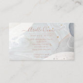 Abstrakte moderne Makeup Artist Wasserfarben Forme Visitenkarte (Rückseite)