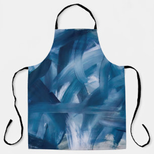 Abstrakte moderne Malerlandschaft. Blue-Nacht-Kuns Schürze