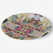 Abstrakte moderne marokkanische Dekoration tr Pappteller (Schrägansicht)