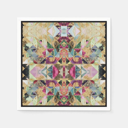 Abstrakte moderne marokkanische Dekoration tr Serviette (Vorderseite)