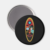 abstrakte moderne Maske Magnet (Vorderseite/Rückseite)