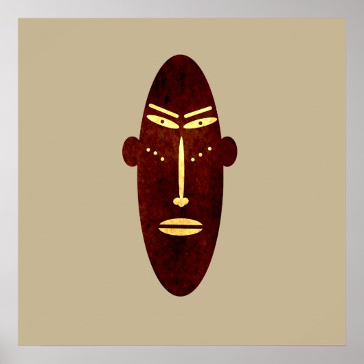 abstrakte moderne Maske Poster (Vorne)