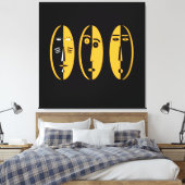 Abstrakte moderne Masken Leinwanddruck (Insitu (Schlafzimmer))