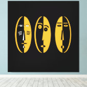 Abstrakte moderne Masken Leinwanddruck (Insitu (Holzboden))