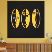 Abstrakte moderne Masken Leinwanddruck (Insitu (Wohnzimmer))