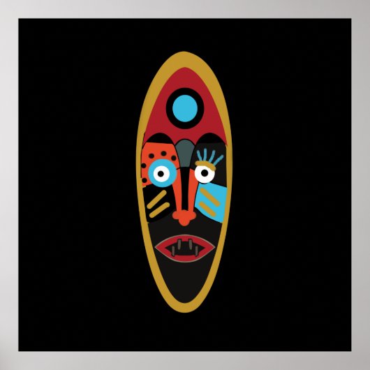 abstrakte moderne Maskentechnik Poster (Vorne)