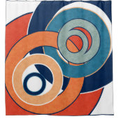 Abstrakte moderne minimalistische Kunstlandschaft Duschvorhang (Vorderseite)