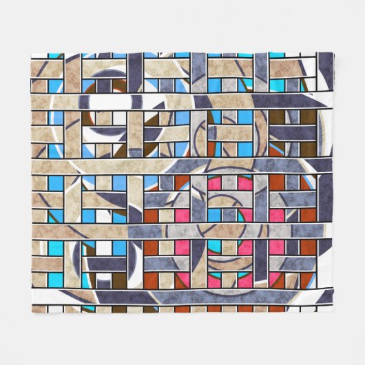 Abstrakte moderne minimalistische Kunstlandschaft Fleecedecke (Vorderseite (Horizontal))