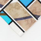 Abstrakte moderne minimalistische Kunstlandschaft Fleecedecke (Ecke)