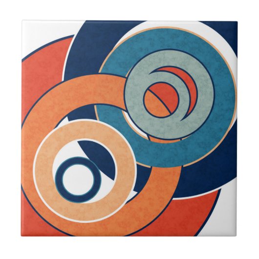 Abstrakte moderne minimalistische Kunstlandschaft Fliese (Vorderseite)