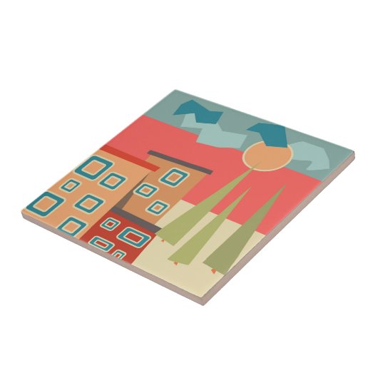 Abstrakte moderne minimalistische Kunstlandschaft Fliese (Seite)