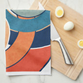 Abstrakte moderne minimalistische Kunstlandschaft Geschirrtuch (Viertel Falte)