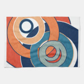 Abstrakte moderne minimalistische Kunstlandschaft Geschirrtuch (Horizontal)