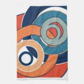 Abstrakte moderne minimalistische Kunstlandschaft Geschirrtuch (Vertikal)