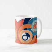 Abstrakte moderne minimalistische Kunstlandschaft Kaffeetasse (VorderseiteRechts)