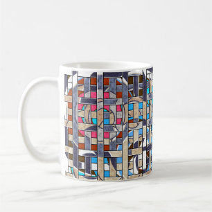 Abstrakte moderne minimalistische Kunstlandschaft Kaffeetasse